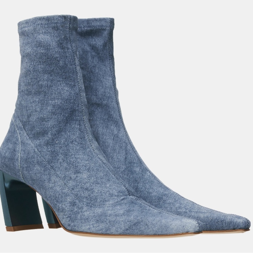 KNWLS H.Lorenzo - serpent ankle boots - light blue